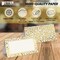 Better Office Products Place Cards, 2in. x 3.5in. White W/Metallic Gold Leaf Foil Border, Folded Table Tent Cards, 100PK 64645 - alternate 6